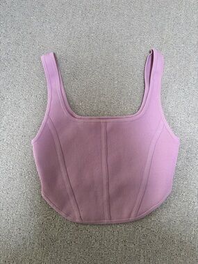 Babaton Lilac Knit Tank with Wide Straps